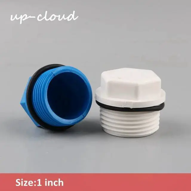 Main image of 5pcs UP-CLOUD PVC 1" Male Thread Plug 1 inch End Connector for Garden Irrigation Aquarium Joint Stop Water Adapter