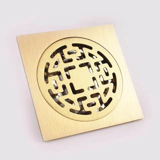 Alt view image 3 of 6 - DONYUMMYJO 1pc 4 Inch Copper Deodorant Square Floor Drain Bathroom Washing Machine Floor Drain