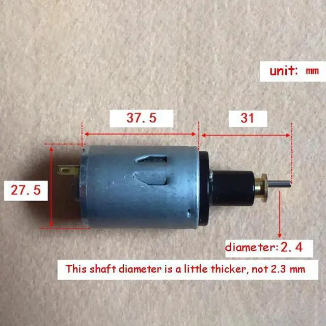 Alt view image 4 of 6 - DC3-6V 6600-14000RPM Bias Shaft 380 Motor Micro Crankshaft Model Motor Connecting Rod DIY Electric Machinery Block Current 4A