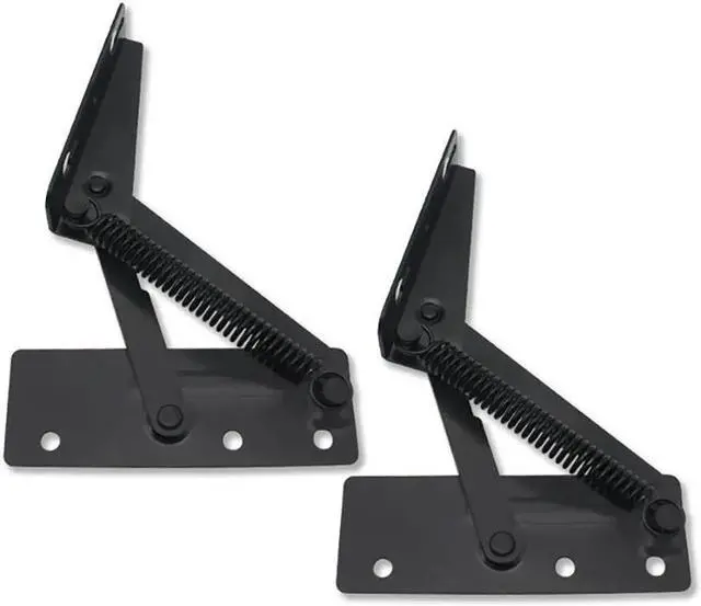 Alt view image 3 of 6 - 2Pcs/set Black Sofa Hinge Furniture Hinges Multifunctional Supporting Spring Hinges For Support Sofa Headrest, Storage Box