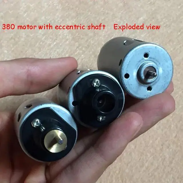 Alt view image 5 of 6 - DC3-6V 6600-14000RPM Bias Shaft 380 Motor Micro Crankshaft Model Motor Connecting Rod DIY Electric Machinery Block Current 4A