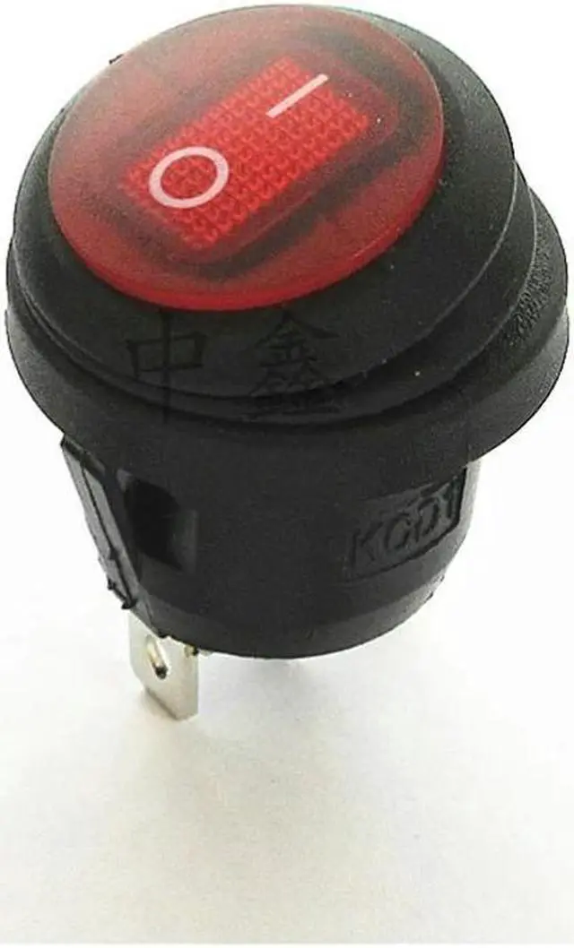 Main image of 1PC KCD1 20mm Button On-Off 3Pin On-Off DPST Boat Car Rocker Switch 6A 250V/AC