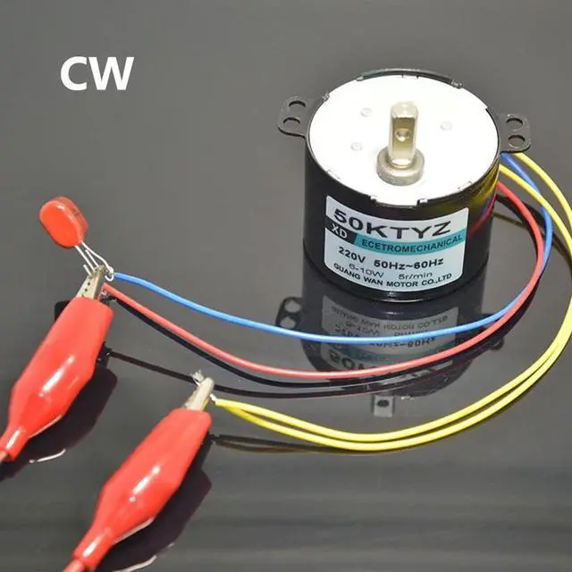 Alt view image 5 of 5 - Brand  50KTYZ AC Motor 220V Synchronous Motor 6-10W Permanent Magnet Gear Reduction Motor Controllable Micro Moteur