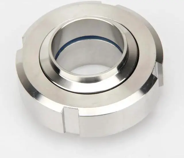 Alt view image 3 of 3 - 51mm 2" SS304 Stainless Steel Sanitary SMS Weld On Socket Union Set Pipe Fitting For Food Industries