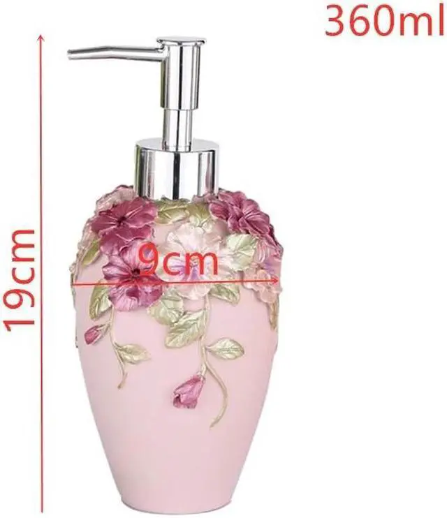 Alt view image 5 of 5 - 1pc 360ml Pump Bottle Refillable Empty Decorative Liquid Holder Lotion Dispenser Container for Liquid Soap Shampoo Shower Gel