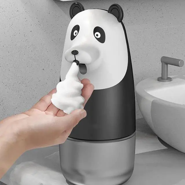 Alt view image 3 of 3 - Cute Panda Rechargeable Foaming Soap Dispenser 280ml IPX4 Waterproof Electric Soap Dispenser for Bathroom Kitchen, Hands-Free