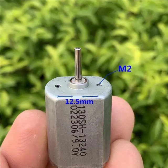 Alt view image 5 of 6 - 130SH DC Micro Motor with M2 Screw Hole, Metal Brush, Commutator, 1.5V-9V Low Power Consumption Mute Small Flat Motor