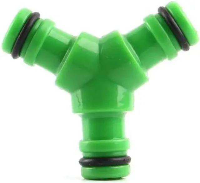 Alt view image 2 of 4 - 2pcs UP-CLOUD 1/2" 16mm Hose Quick Connector Coupling Tap Adapter 3 Way Splitter Garden Irrigation Watering  Water Gun Tee Joint