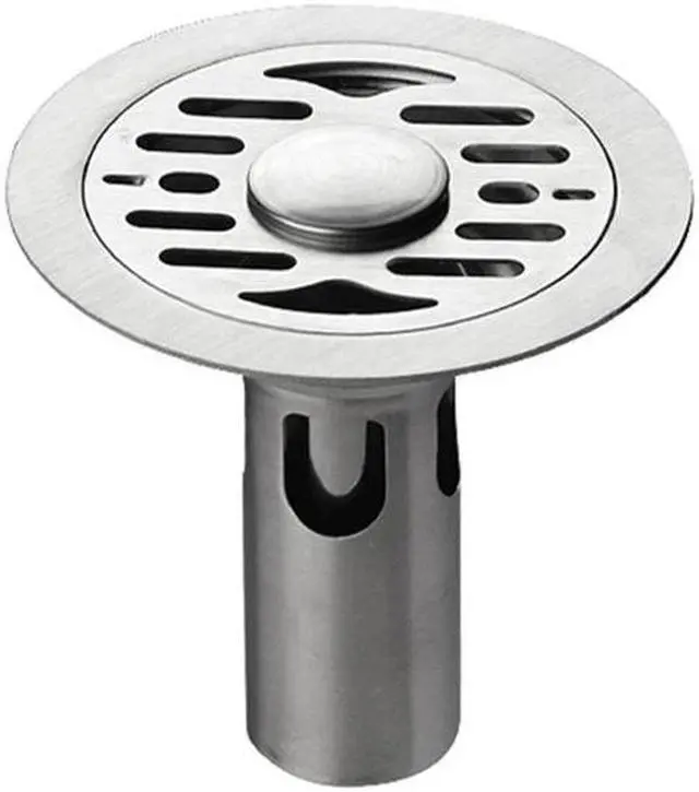 Alt view image 3 of 5 - Stainless Steel Floor Drain Round Bathroom Shower Waste Drainer 11.1cm Kitchen Double Anti-odor Floor Drain Grate Cover