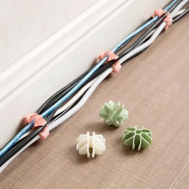 Main image of 4pcs/lot Branch Shape Cable Winder Hub Cord Storage Clip Organizer USB Plug Line Management Holder Headset Wire Wrap Fixer