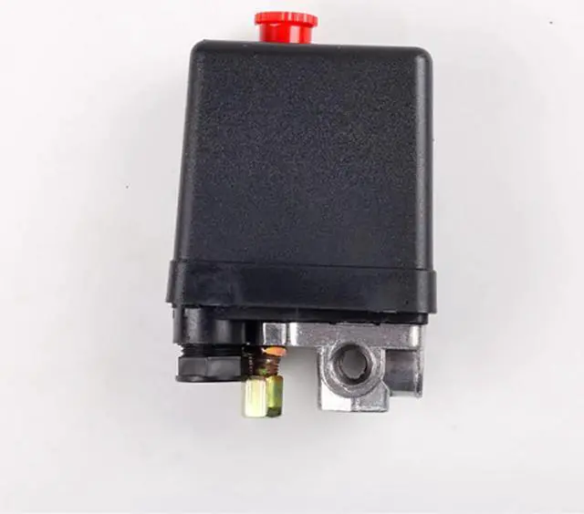 Main image of Air Compressor Pump Pressure Switch Adjustable 90-125 PSI Normally Closed 1/4 Inch Switch Control Valve 4 Port Max 20A