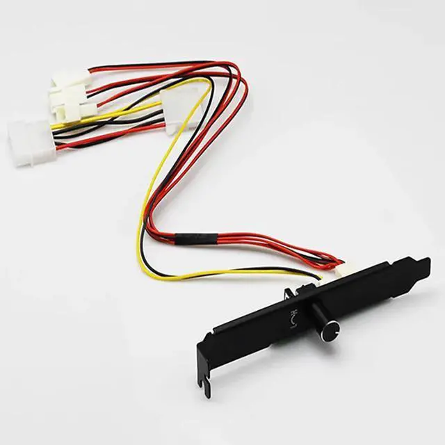 Alt view image 3 of 6 - 3 Channels Computer Case Fan Speed Controller PCI Bit Cooling Fan Temperature Controller, Adjustable Hand Speed Fan Hub Module