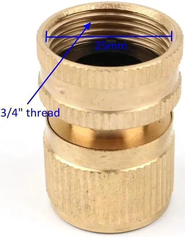 Alt view image 3 of 4 - 1pc brass American Standard garden water gun connector washing machine quick connector male/female 3/4" 16mm hose/pipe adapter