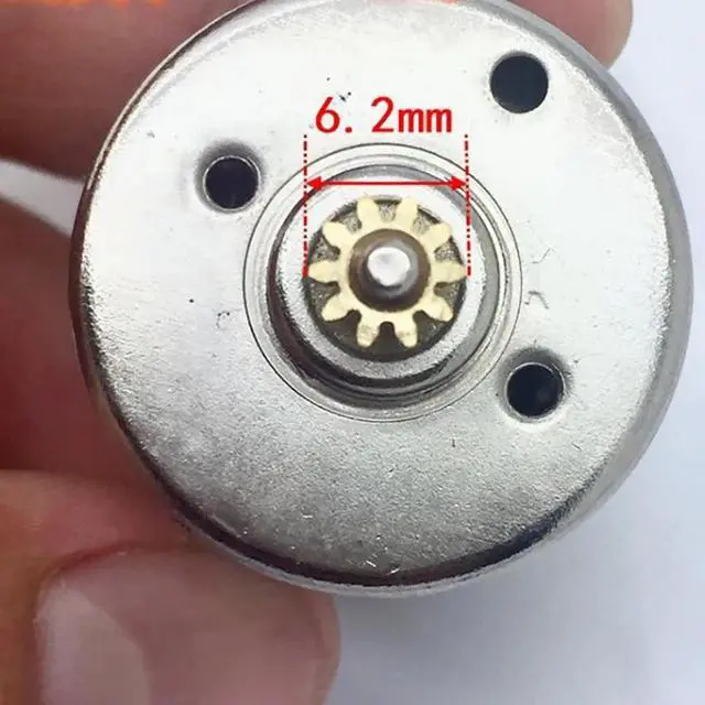 Alt view image 5 of 5 - DC24V 60mA 10000RPM Carbon Brush Motor 10 Tooth 0.52 Modulus Gear Micro Motor Shaft Diameter 2.28mm Axis Length 11.2mm