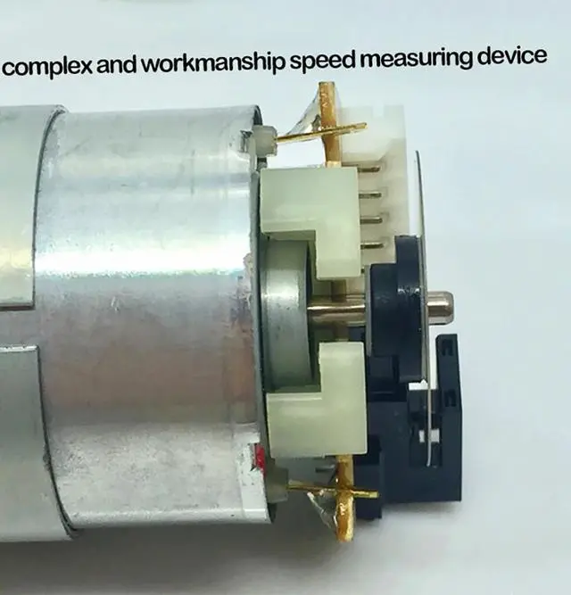 Alt view image 4 of 6 - RS-365PW 16120 six-pin plug, high precision code tray, optocoupler speed measuring DC motor , 6-12V 3200-6700rpm/min