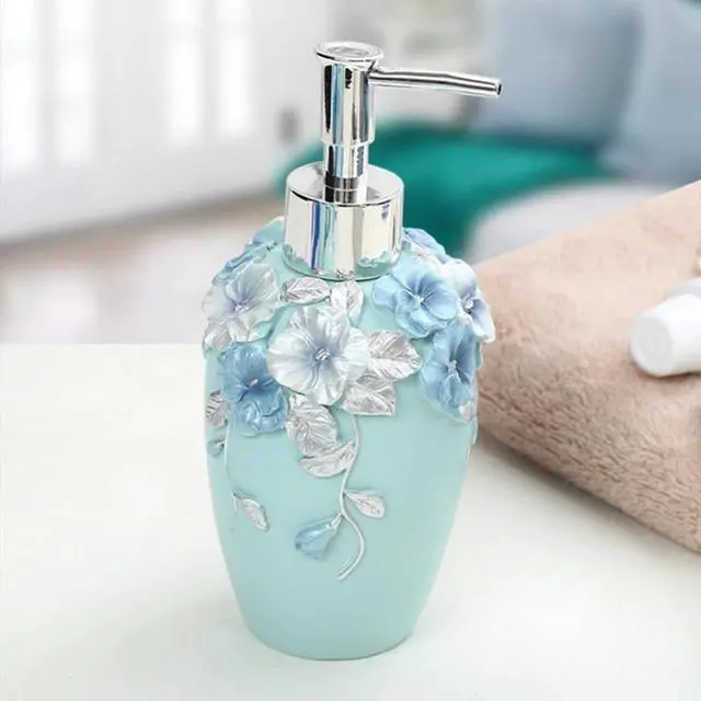 Alt view image 4 of 5 - 1pc 360ml Pump Bottle Refillable Empty Decorative Liquid Holder Lotion Dispenser Container for Liquid Soap Shampoo Shower Gel