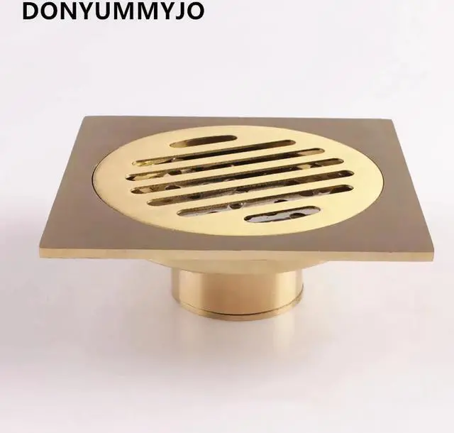 Main image of DONYUMMYJO 1pc 4 Inch Copper Deodorant Square Floor Drain Bathroom Washing Machine Floor Drain