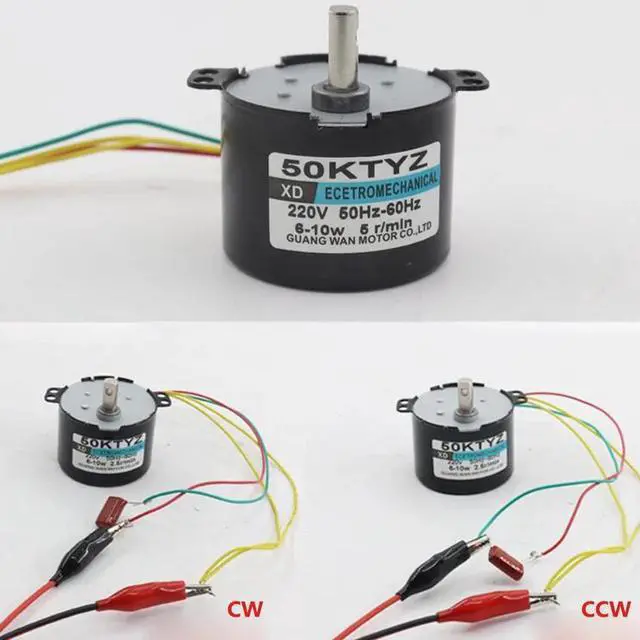 Alt view image 3 of 5 - Brand  50KTYZ AC Motor 220V Synchronous Motor 6-10W Permanent Magnet Gear Reduction Motor Controllable Micro Moteur