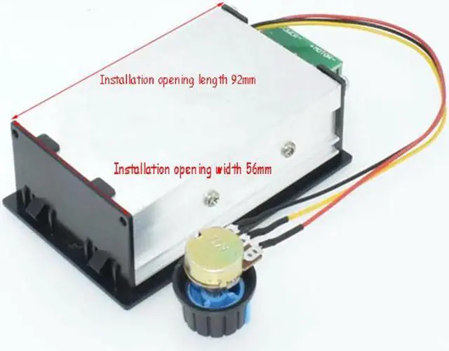Alt view image 4 of 5 - 0-100 Digital Display DC Brushed Motor Controller 6V 12V 24V 48V 60V  Electronic Governor Max 30A Stepless Speed Regulation