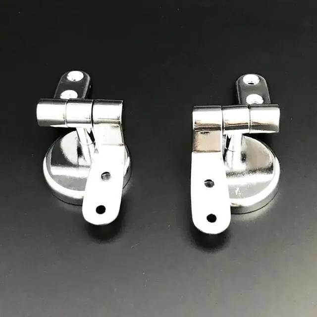 Alt view image 5 of 6 - zinc alloy stainless steel toilet seat hinges, flush cover mounting connector kit, toilet lid hinge mounting replacement fitting