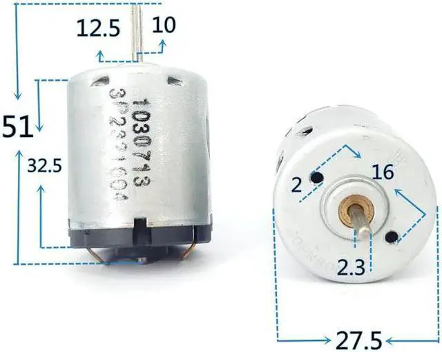 Alt view image 5 of 5 - High Speed 365 Motor DC 12V 10000rpm/min Mini Carbon Brush Motors Micro DC Motor For Home Electric Equipment Diameter 27.5mm
