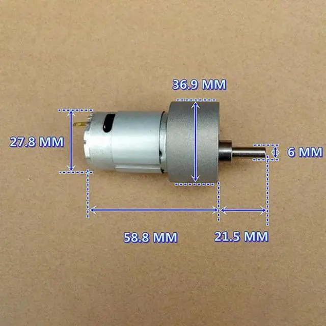 Alt view image 4 of 6 - 1PC High Torque ZGB37R Geared Motor DC 5V 6V Reversible Gear Reducer Motor For Smart Furniture, Smart Lock Reduction Motor