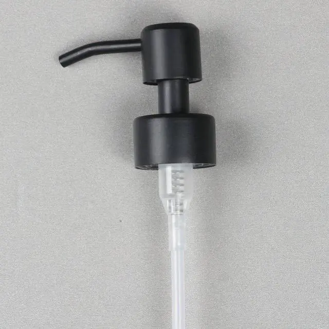 Alt view image 2 of 4 - 1PC Stainless Steel Matt Black Bottle Pump Shower Nozzle Pump Head Shampoo Press Pump Sanitizer Spray Nozzle