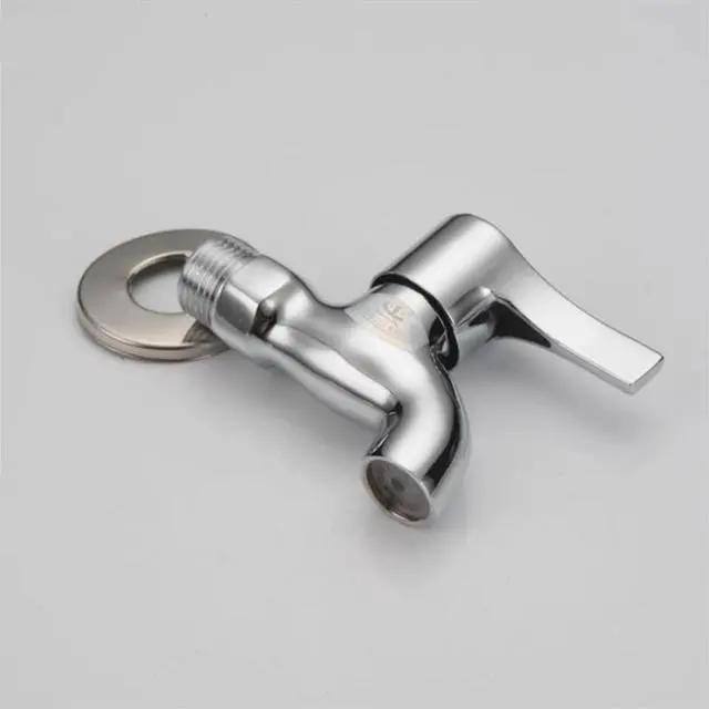 Main image of 1pc Brass Chrome Outdoor Faucet Garden Bibcock Tap Bathroom Laundry Sink Cold Water Tap G1/2'