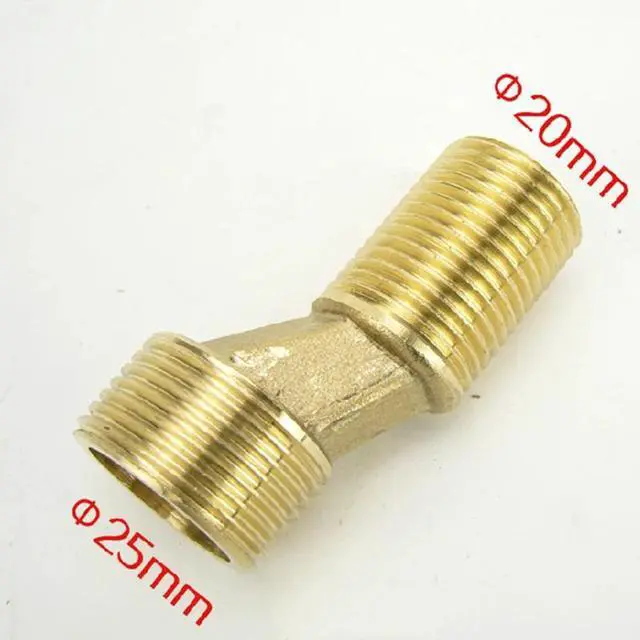 Alt view image 4 of 4 - 2pcs Copper Bathtub Wall-Mounted Faucet Extension Pipe Fittings Eccentric Variable Ddiameter Curved Feet Bent Feet Accessories