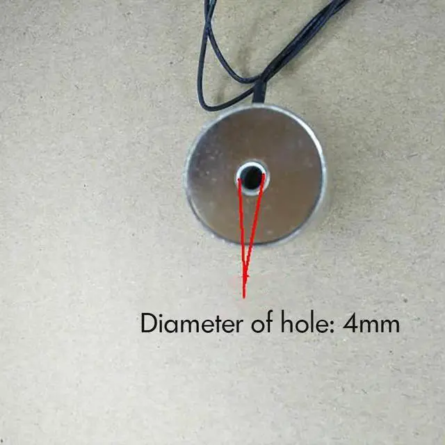 Alt view image 6 of 6 - DC Micro Electromagnet DC 9V DC 12V Push Pull Type Electric Electromagnet Solenoid Stroke 8mm 2.8W Hollow Magnetic Solenoid