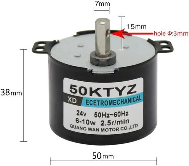 Alt view image 2 of 5 - Brand  50KTYZ AC Motor 220V Synchronous Motor 6-10W Permanent Magnet Gear Reduction Motor Controllable Micro Moteur