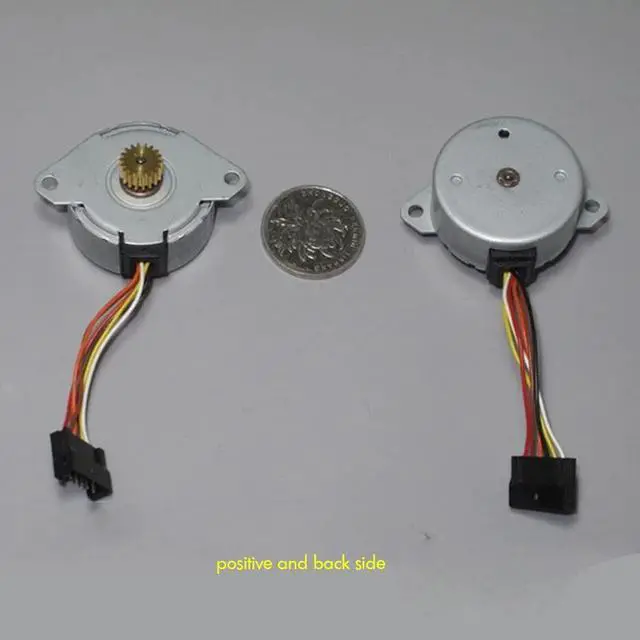 Alt view image 2 of 6 - Two-phase Six-wire 35mm Permanent Magnet Stepper Motor with 18- Gear, Round Stepper Motor, Step Angle 7.5 Degrees, Shaft Dia 2mm