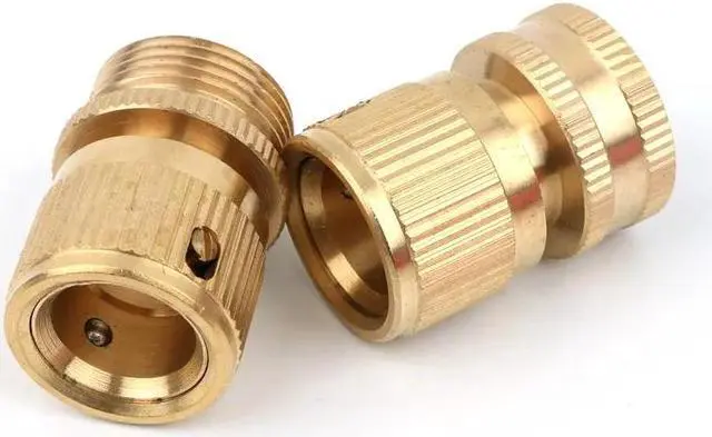 Alt view image 4 of 4 - 1pc brass American Standard garden water gun connector washing machine quick connector male/female 3/4" 16mm hose/pipe adapter