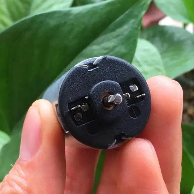 Alt view image 4 of 5 - OT-CL-2448 DC Carbon Brush Motor with Double D Shaft, DC 12-24V, 3300-6800rpm, for Electric Curtains, Gear Motor Shaft Dia 2mm