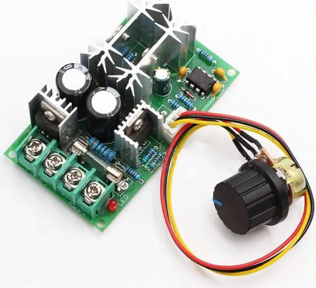 Alt view image 4 of 6 - 1PC DC Brushed Motor Governor 12v 24v 36v 48v High Power Drive Module PWM Controller 20A Current Regulator 25KHZ DC10V-60V