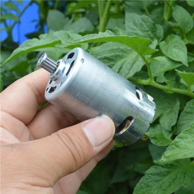 Alt view image 3 of 6 - 555 DC Motor Front Ball Bearing Motor Silent High Torque Low Speed Carbon Brush Motor 6V12V18V  2600-8200rpm Shaft Dia 3.17mm