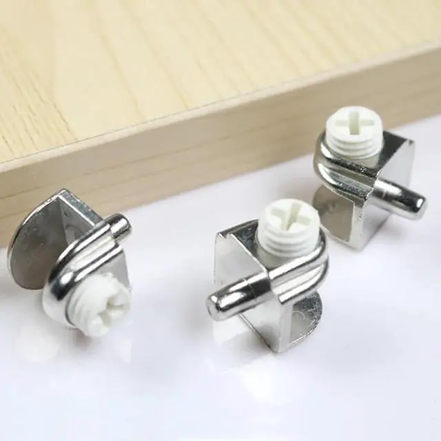 Alt view image 2 of 4 - Half Round Adjustable Glass Shelf Clips Glass Holder Bracket Heavy Duty Clamp Shelf Clip Corner Bracket Clamp, Zinc Alloy