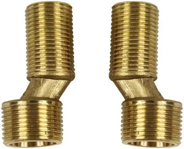 Main image of 2pcs Copper Bathtub Wall-Mounted Faucet Extension Pipe Fittings Eccentric Variable Ddiameter Curved Feet Bent Feet Accessories