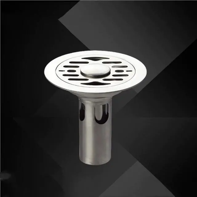 Main image of Stainless Steel Floor Drain Round Bathroom Shower Waste Drainer 11.1cm Kitchen Double Anti-odor Floor Drain Grate Cover