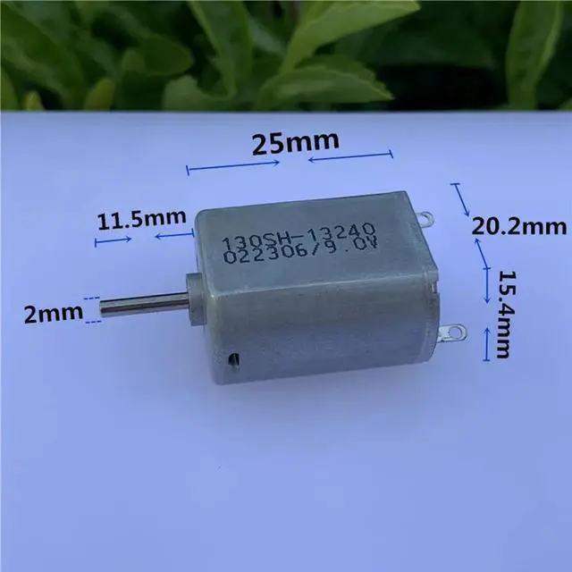 Alt view image 3 of 6 - 130SH DC Micro Motor with M2 Screw Hole, Metal Brush, Commutator, 1.5V-9V Low Power Consumption Mute Small Flat Motor