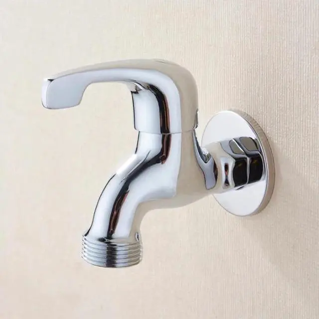 Main image of 1PC Solid Brass Washing Machine Faucet Outdoor Garden Faucet 1/2" Inlet with 3/4" Thread Outlet Wall Mount Bibcock