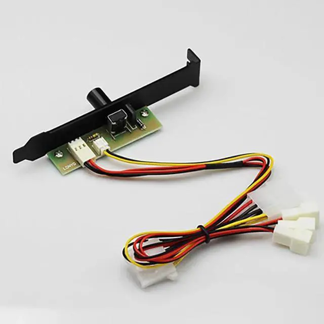 Alt view image 4 of 6 - 3 Channels Computer Case Fan Speed Controller PCI Bit Cooling Fan Temperature Controller, Adjustable Hand Speed Fan Hub Module