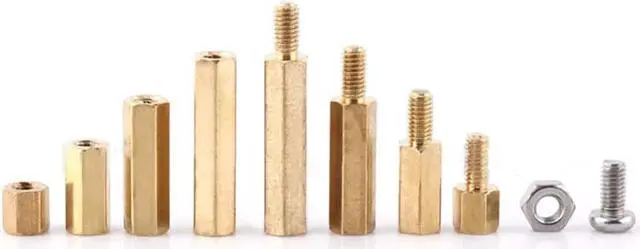 Alt view image 6 of 6 - 200PCS/Set M2.5 M3 Hex Brass Spacer Standoffs Bolt Screw Nut Assortment Kit, PCB Motherboard Standoffs, Threaded PCB Pillar