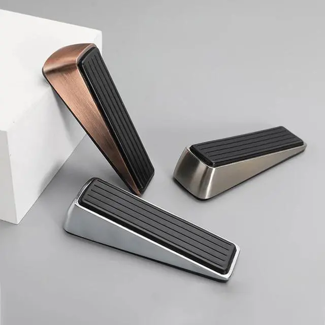 Alt view image 4 of 6 - 1Pc Anti-collision Door Stops Zinc Alloy Rubber Base Non-slip Safety Door Stopper Household Bathroom Door Hidden Holder Doorstop