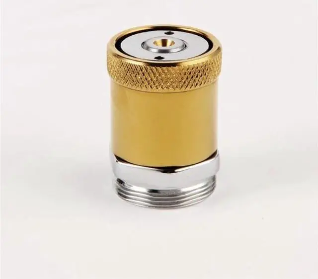 Alt view image 3 of 4 - 2 Funtion Brass Finished Water Saving Aerator Connector Diffuser Filter Aerator Faucet Nozzle Filter Kitchen Basin Accessories