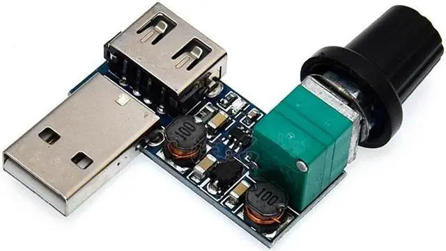 Alt view image 2 of 2 - DC 5V USB fan speed controller, wind speed controller Wind speed volume controller Multi-gear strong wind weak wind with switch