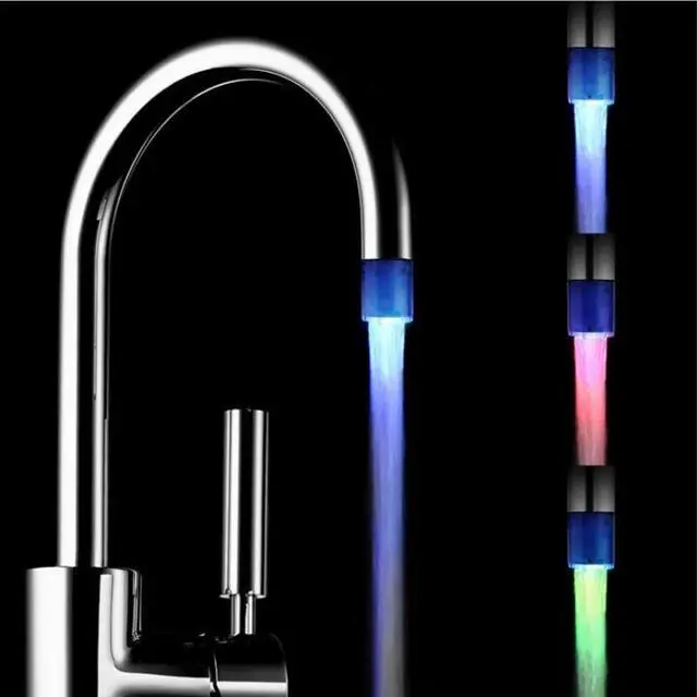 Alt view image 3 of 6 - 1pc LED Three-color Temperature Control Self-generating Color Micro-faucet Aerator 24mm Nozzle Filter Kitchen Basin Accessories