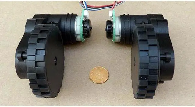 Alt view image 3 of 3 - 1 Pair Gear Motor for Sweeping Robot DC 12V 100mA Plastic Gearbox Coded Speed DC Gear Motor Wheels, Left and Right, Ratio 1:63