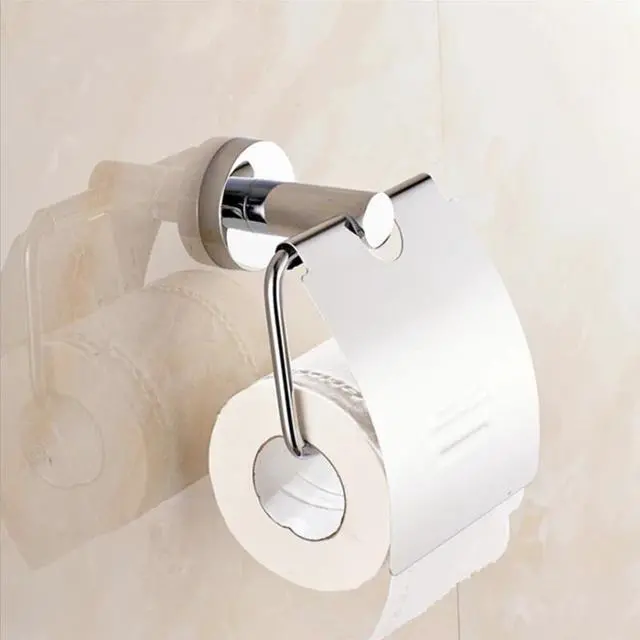 Alt view image 3 of 5 - Stainless Steel Toilet Paper Holder Wall Mount Toilet Paper Holder Roll Paper Holder Bathroom Hardware