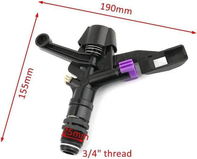 Alt view image 2 of 4 - 1pc 3/4" Sprinklers 360 Degree Rotating Spray Water Nozzle Plant Watering Dripper Sprinkler Garden Lawn Irrigation Tools